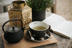 Coffee and tea making facilities at Green Luxury Hotel Pfösl