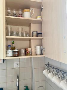 Nhà bếp/bếp nhỏ tại Charming flat with an amazing view