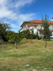 a house with a yard with trees in front of it at Casa Vacanze Cerreto 1 in Miglianico