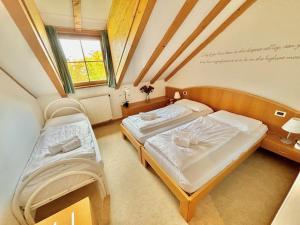 Ένα ή περισσότερα κρεβάτια σε δωμάτιο στο Hotel Corno Bianco