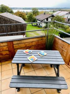 Balkón nebo terasa v ubytování Apartment Krautinsel mit Seeblick