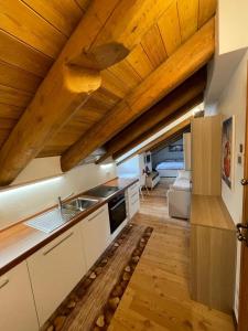 Kuchyň nebo kuchyňský kout v ubytování Nest in Alagna