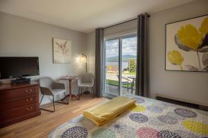 TV a/nebo společenská místnost v ubytování Motel le Point de Vue