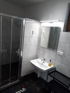 Koupelna v ubytování samostatný domek v zahradě