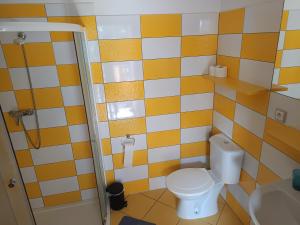 Baðherbergi á Pension Archa Mikulov