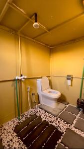 a bathroom with a toilet in a room at SAFARI-Glamping in Badīyah