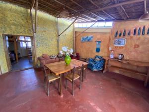 Kuchyň nebo kuchyňský kout v ubytování Elquihostel