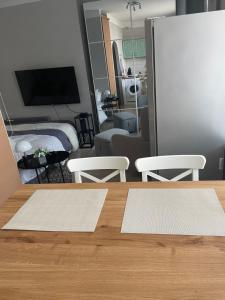 TV a/nebo společenská místnost v ubytování Tiny Studio Pyskowice with parking