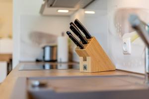 Η κουζίνα ή μικρή κουζίνα στο Apartment "Usedomer Luft"
