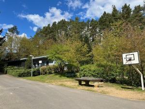 a basketball hoop on the side of a road at Holiday house with 1 bedroom in Sewekow
