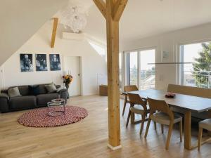 Ruang duduk di Seeblick Comfortable holiday residence
