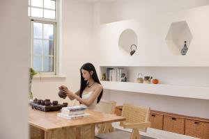 Kohvi ja tee valmistamise võimalus majutusasutuses 婺源县那湾那月民宿婺女洲店