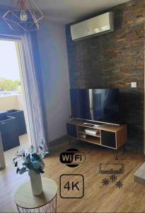 Μια τηλεόραση ή/και κέντρο ψυχαγωγίας στο 2 pièces magnifique vue mer et montagne