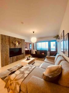 Posezení v ubytování Aurora City penthouse