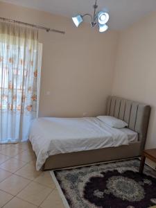 ティラナにあるDamian And Gerardのベッドと窓のある寝室