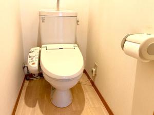 a bathroom with a white toilet in a room at 新宿一站5分钟-303-餐馆购物街-安静品质公寓-直达皇居秋叶原 in Tokyo