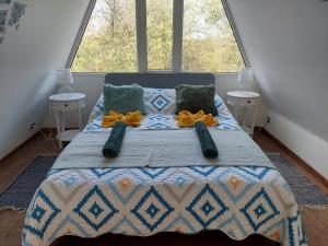 Postel nebo postele na pokoji v ubytování Farm Ház
