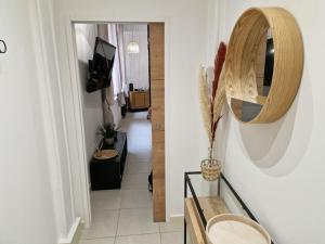 Koupelna v ubytování Au spa de LLea Suite rétro