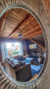 Χώρος καθιστικού στο Cabaña Bariloche