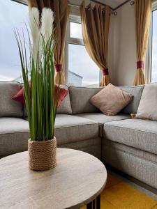 Χώρος καθιστικού στο Holiday home in Durdle door with stunning Sea view