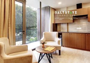 Kuchyň nebo kuchyňský kout v ubytování Saltstayz Select - Unitech Cyber Park