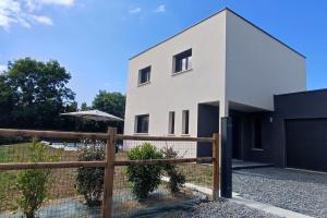 Bygningen som feriehuset ligger i