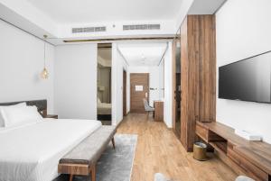 Кровать или кровати в номере AKASIYA HOTEL