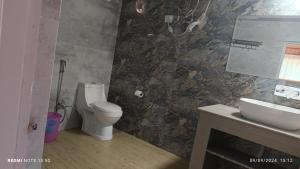 a bathroom with a toilet and a sink at Rufina Greenland Premiere in Pelling