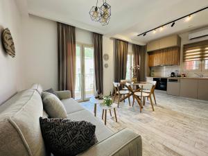Kuchyň nebo kuchyňský kout v ubytování Ionion Apartment