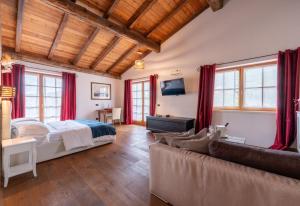 Postel nebo postele na pokoji v ubytování Hotel Relais Vecchio Maso