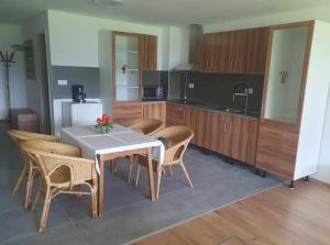 Kuchyň nebo kuchyňský kout v ubytování Haus Seethurn
