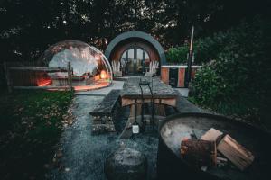 a house with a glass dome in the yard at Catgill Farm in Bolton Abbey