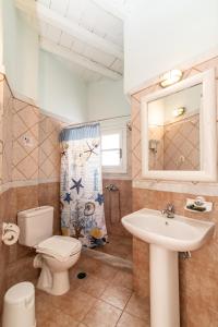 a bathroom with a toilet and a sink at Apodrasi in Stení +35 photos