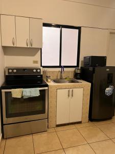 Kuchyň nebo kuchyňský kout v ubytování Apartamentos Trebol