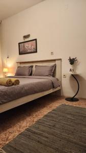 a bedroom with a large bed in a room at Bunkhouse & Apartments in Prishtinë