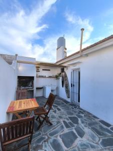 Bygningen som feriehuset ligger i