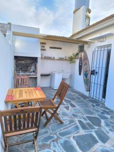 En balkon eller terrasse på Casa de playa en zona sur, cerca del mar