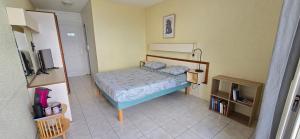 Postel nebo postele na pokoji v ubytování Studio cosy vue mer et équipé