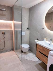 Koupelna v ubytování Suur-Posti Apartments