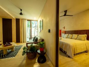 Postel nebo postele na pokoji v ubytování Casa Arrayan Tulum Jungle + 44 fotografií
