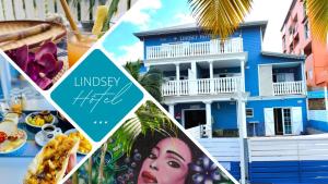 a collage of photos of a house at Lindsey Hôtel in Saint-Pierre