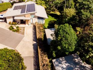 an overhead view of a house with solar panels on it at Tranquil Getaways On Obi Maleny in Maleny +35 photos