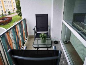 Un balcon sau o terasă la Beautiful apartment in Dessau-Roßlau