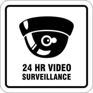 a sign that reads hr video surveillance at Apartment Ana in Zadar