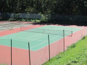 a tennis court with a net on a tennis court at WISTERIAN LIFE CLUB Nojiriko in Yamanouchi