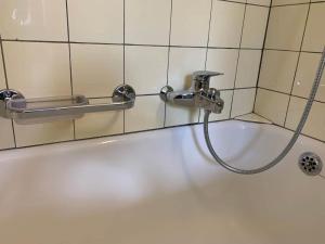 Koupelna v ubytování Revier schlicht und bahnsinnig