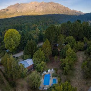 En generel udsigt til bjerge eller udsigt til bjerge taget fra lejligheden