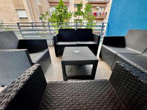 Uma área de estar em Hotel Guidi