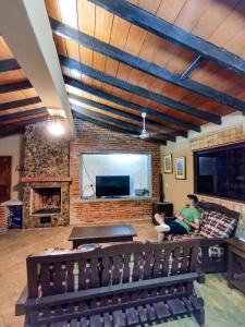 Predel za sedenje v nastanitvi Posada San Miguel