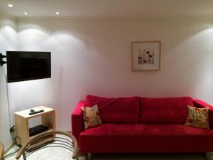 Χώρος καθιστικού στο Ferienwohnung-Lind